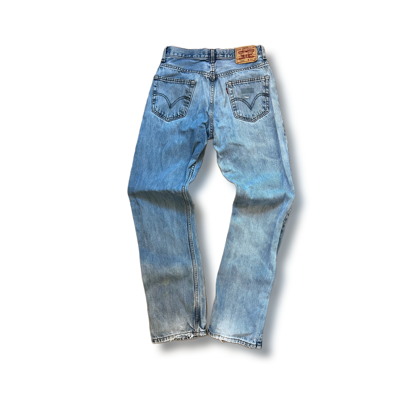 Levi 505 Distressed Regular Fit Jeans